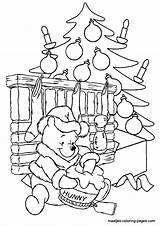Christmas Coloring Pages Pooh Winnie Print Printable Kids Tree Color Browser Window Getcolorings Maatjes sketch template