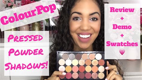 colourpop pressed powder shadows live demo swatches review youtube