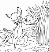 Bambi Coloring Pages Animation Movies Friends Printable Kids Print Cartoons sketch template