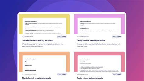 meeting agenda templates  managers teams vowel