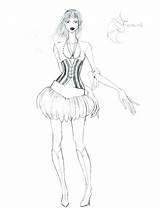 Pages Coloring Model Fashion Designer Models Getcolorings Getdrawings sketch template