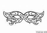 Mask Masquerade Coloring Pages Getdrawings sketch template