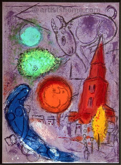 marc chagall saint germain des pres paris  original llithografie originalgrafik kaufen