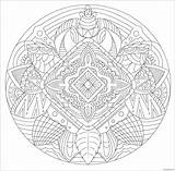 Mandala Pages Feathers Flowers Coloring Color sketch template