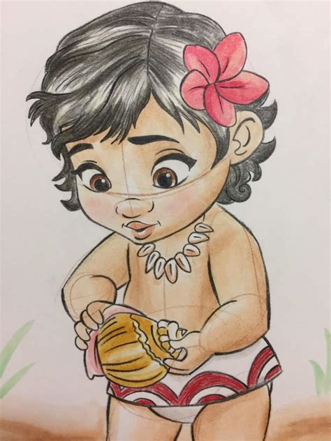 baby moana drawing  getdrawings