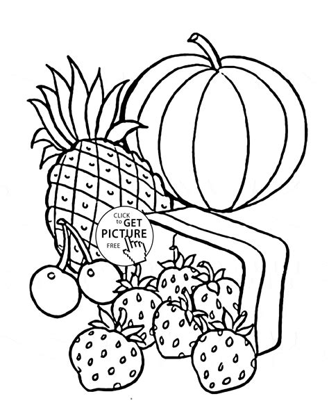 printable fruit basket coloring pages
