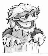 Grouch Coloring sketch template