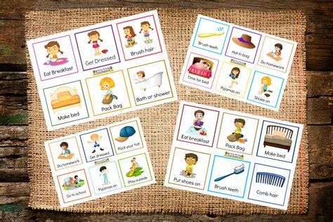 back to school routines free printable cards to make it