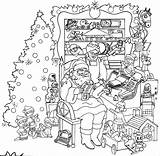 Coloring Christmas Pages Adults Printable Adult Hidden Contest Intricate Kids Print Detailed Colouring Sheets Color Hard 1981 Scene Santa Santaclaus sketch template