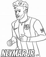 Neymar Coloring Football Pages Printable Player Jr Soccer Messi Drawing Print Ronaldo Footballers Color Famous Draw Topcoloringpages sketch template