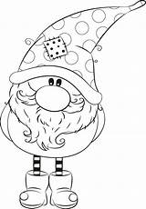 Gnome Coloring Pages Cute Winter Christmas Thomas Colouring Natal Desenhos Rocks Adult Para Gnomes 1255 Drawing Santa Navidad Sheets Duendes sketch template