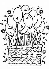 Birthday Coloring Pages Happy Cards Easy Printable Kids Sheets Choose Board Print Adult Cake Cute Fun sketch template