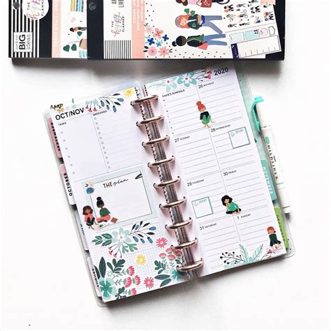 editable dashboard layout skinny classic happy planner etsy