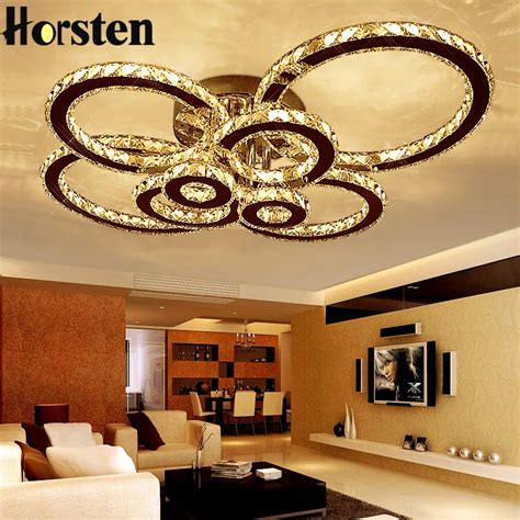 modern luxury led crystal ceiling lights gorgeous stainless steel