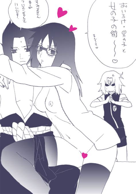 gelbooru image view angry breasts censored glasses haruno sakura hug karin naruto