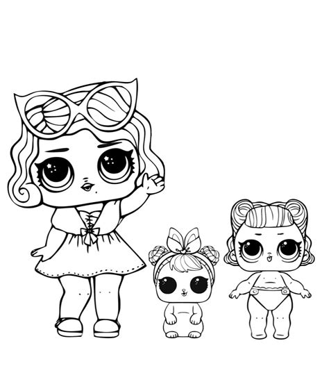 lol doll coloring pages  sisters lol surprise doll coloring