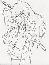 Taiga Aisaka Toradora sketch template