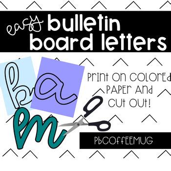 easy bulletin board letters cursive  lattes  lesson plans