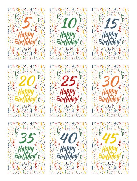 set  happy birthday card covers illustrator graphics creative market