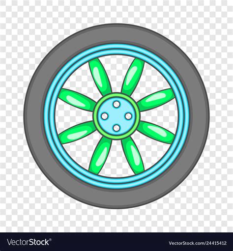 car wheel icon  cartoon style royalty  vector image