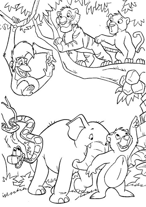 jungle book coloring pages    print