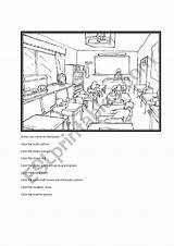 Classroom Color Worksheet Preview sketch template
