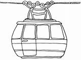 Cable Car Coloring Sketch Template Templates sketch template