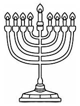 Hanukkah Menorah sketch template