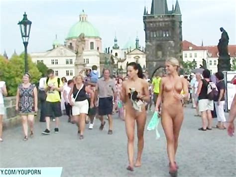Crazy Leonelle And Laura Naked On Public Streets Free
