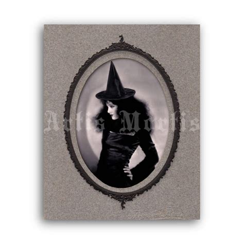 printable black dress witch actress myrna loy vintage halloween photo