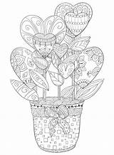 Coloring Pages Valentines Adult Flowers Printable Adults Valentine Hearts Mom Heart Themed Print 30seconds Kids Printables Tip Book sketch template