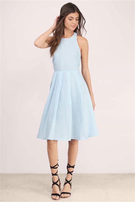 trendy blue midi dress blue dress pleated dress midi dress  tobi