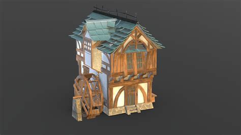 watermill download free 3d model by nudluria [0e5944e] sketchfab