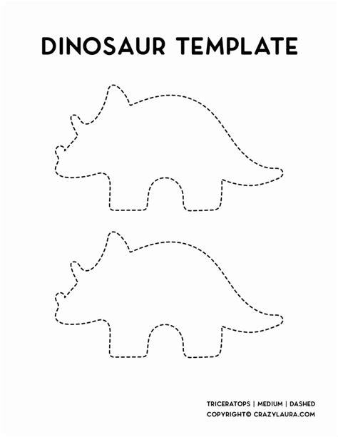 dinosaur template printable stencil dinosaur template