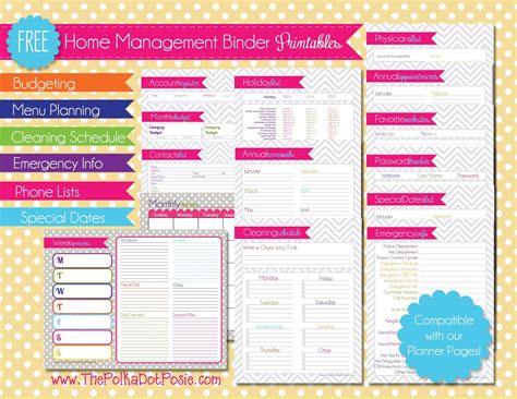 images  home management binder printables password sheet