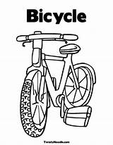 Coloring Bicycle Pages Wheels Training Template sketch template