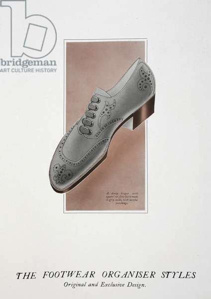 a dressy brogue with square cut fore part made in grey suede with