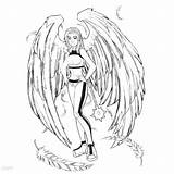 Hawkgirl sketch template