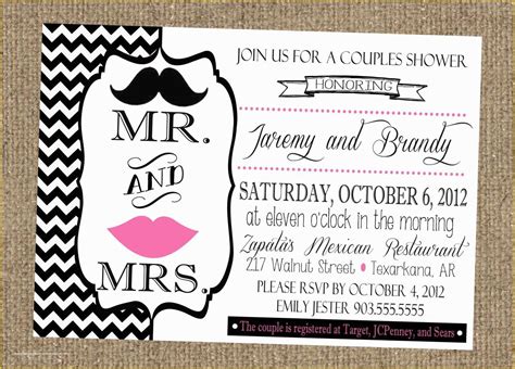 Couples Wedding Shower Invitations Templates Free Of Couples Wedding