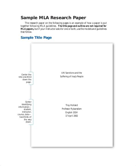 sample mla outline templates   ms word