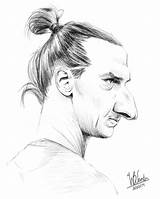 Ibrahimovic Coloring Zlatan Caricature Sketch Ibrahimović Krita Football Software Intuos Hardware sketch template