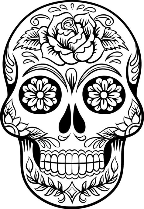 day   dead  drawing tattoo makeup coloring pages