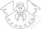 Angel Template Paper Christmas Coloring sketch template
