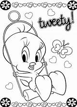 Tweety Piolin Pintar Piu Ausmalbilder Bird Colorare Sylvester Titti Silvestro Balance Silvestre Swinging Iluminar Tegninger Looney Tunes Sheets Plantillas Pip sketch template