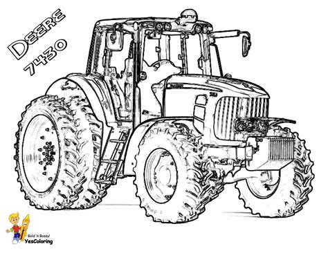 picture  print  deere tractor  tractor coloring pages
