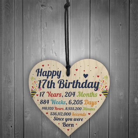 birthday gifts  card wood heart gift  son daughter
