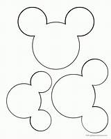 Coloring Mickey Face Mouse Pages Popular sketch template