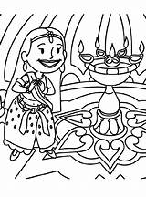 Coloring Diwali Pages Crayola Print sketch template