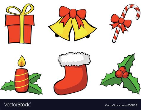 christmas symbols royalty free vector image vectorstock