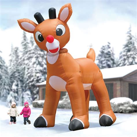 Christmas 15 Ft Rudolph Reindeer Animated Inflatable Airblown Yard